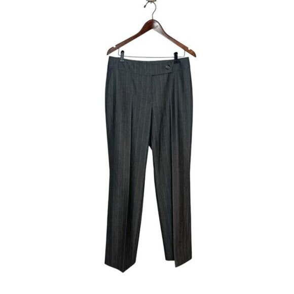 Gardeur Women's Fran Pinstripe Flat Front Trouser Dress Pants Gray Size 8 NWOT - Picture 1 of 12